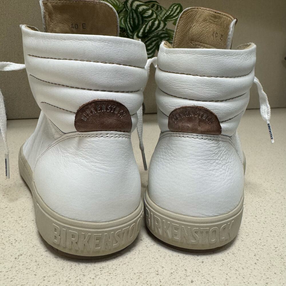•VNDS• Birkenstock Women’s Bartlett Kids White Leather Shoes • EU40 - Picture 3 of 13